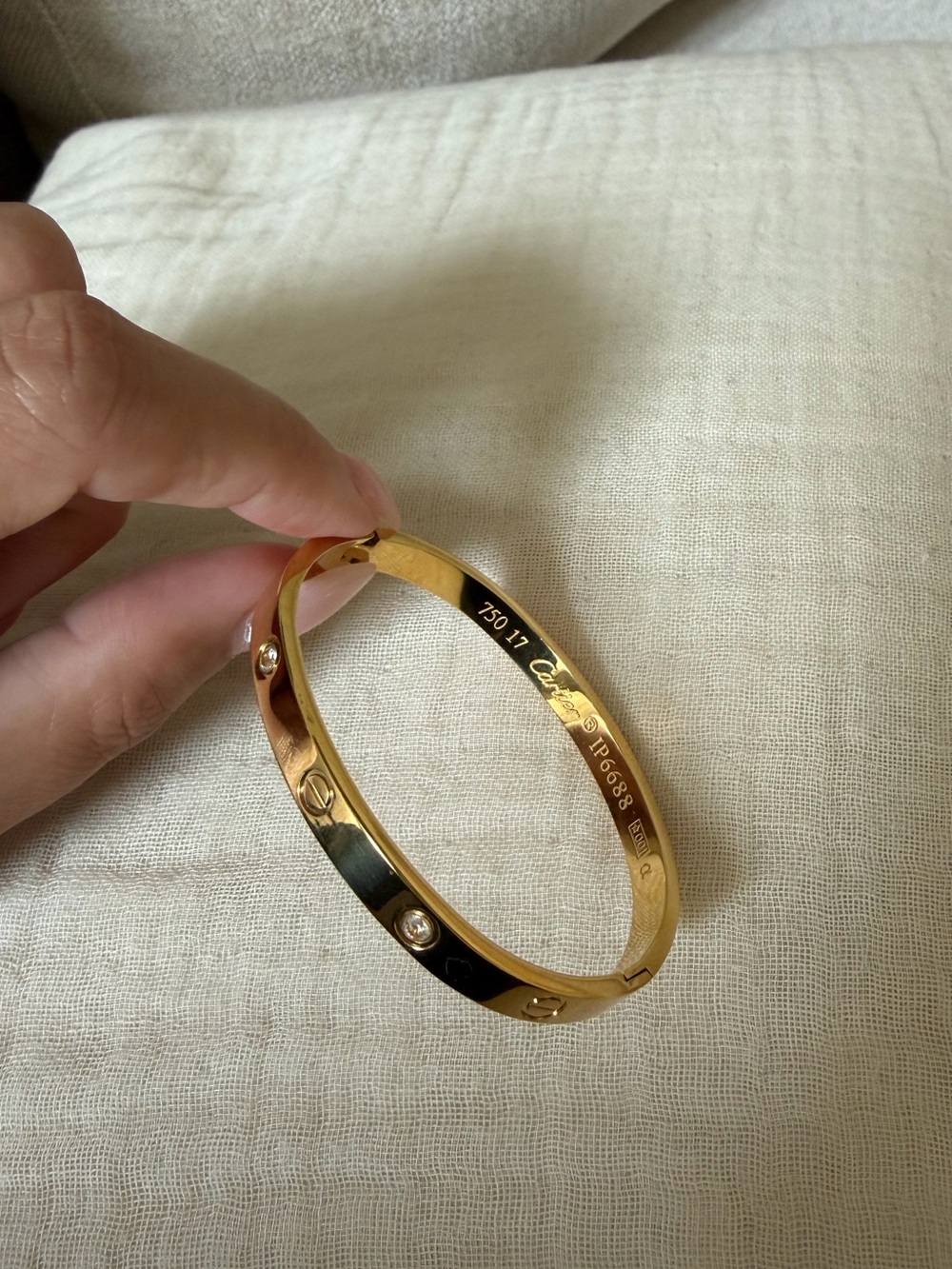 18K Plated LOVE Bracelet W/ Snap Closure
